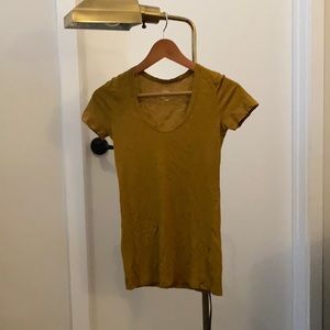 J. Crew Vintage Cotton Scoop Neck Tee, size XXS